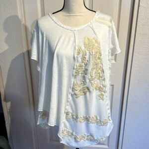 Free People Asymmetric Gauzy Lacey T